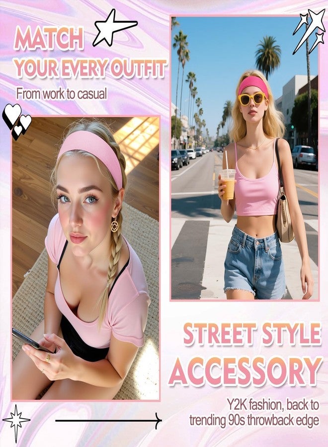 Yunaking 8Pcs Headbands for Women Girls Valentines Day Gifts, Stretchy Soft Neon Head Bands GiftSet Woman Gift for Her Fashion Hair Accessories hairband Galentines Gifts Christmas Easter Basket Stuffers - Image 4